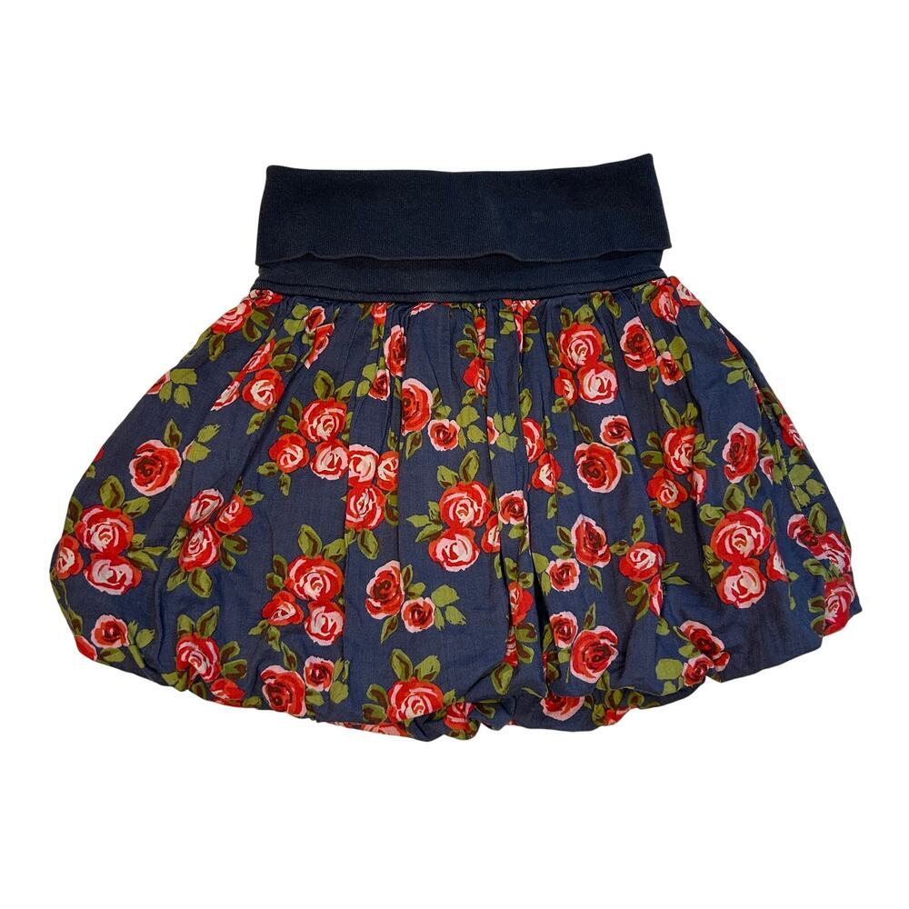 Mini Boden Floral Rose Print Bubble Skirt 3-4Y